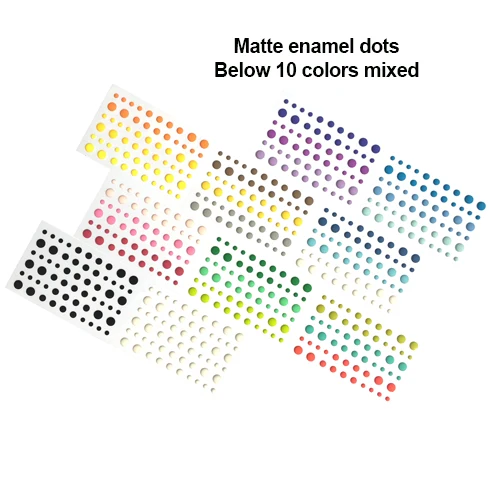 

Эмалевые матовые точки, 60 штук