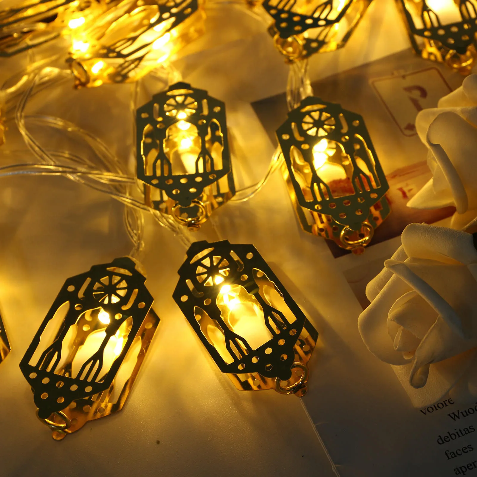

LED String Lights Ramadan Decoration Creative Holiday Lighting Eid Mubarak Garden Lights Outdoor Wedding Home Decorations luces