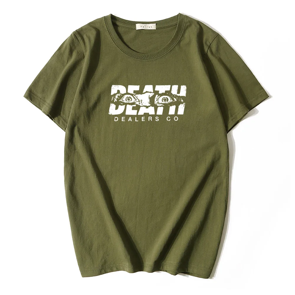 

Summer Men's Short Sleeve T-shirt Tee 100% Cotton High Quaity Cool Death Eye Print Casual Oversize Men's Clothing Tops tee