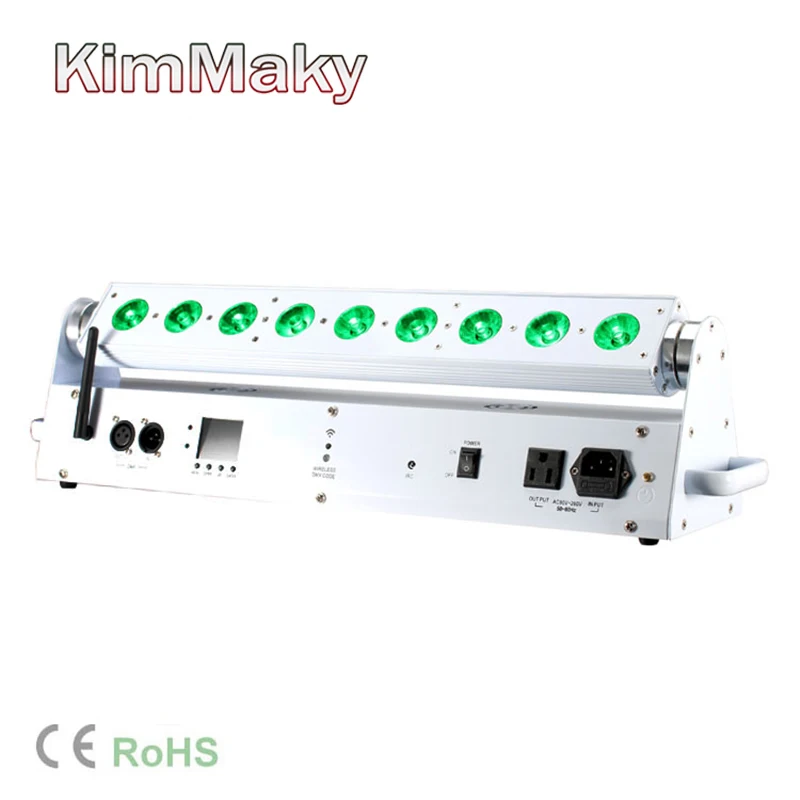 6 светильников с чехлом RGBWAUV светильник для батареи 9 светодиодов длинный свадьбы