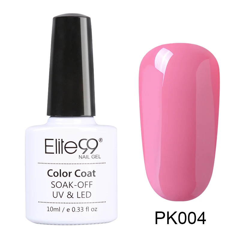 PK004 Elite99 10 мл Розовый Цветной Гель-лак для маникюра Полупостоянный Светодиодный УФ верхнее покрытие гель для ногтей лак для ногтей Гель-лак Гибридный гель - Цвет: PK004