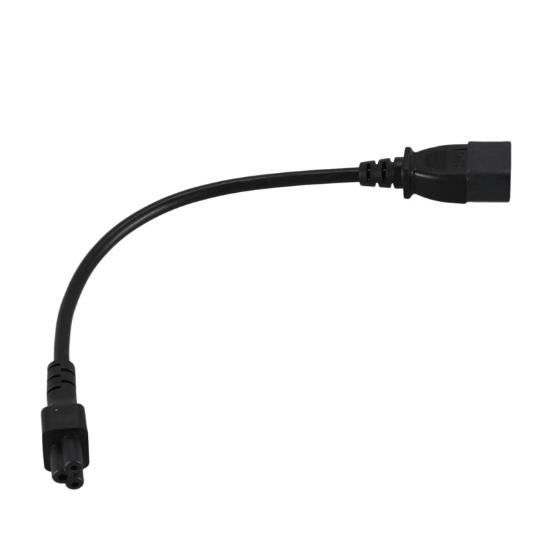 IEC 320 C14 папа к C5 Женский Кабель-адаптер 25 см 3 Pin Клевер лист черный | Компьютеры и