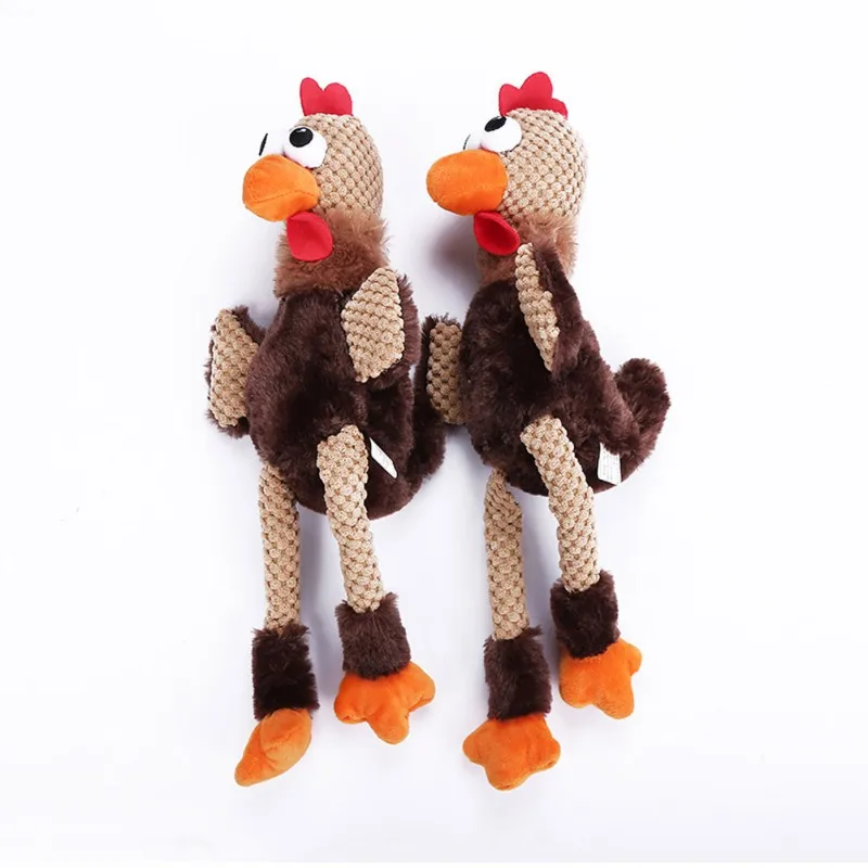 

s Funny Pet Dog Fighting Chicken Shape Chewing Plush Toys