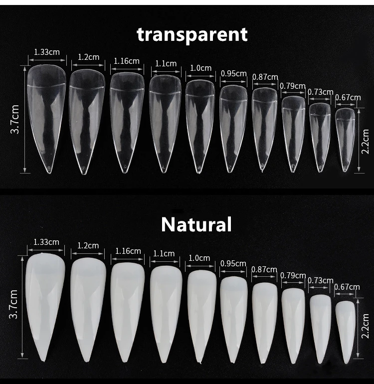 Короткие круглые длинные накладные ногти 600 шт. изогнутые прозрачные