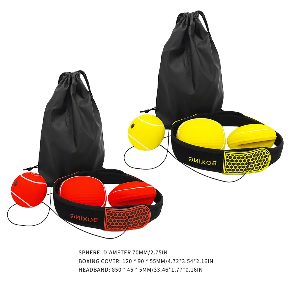 

Exercise Coordination With Headband Improve Reaction Boxing Reflex Ball Set 3 Difficulty Level Boxing Balls with Adjustable Head