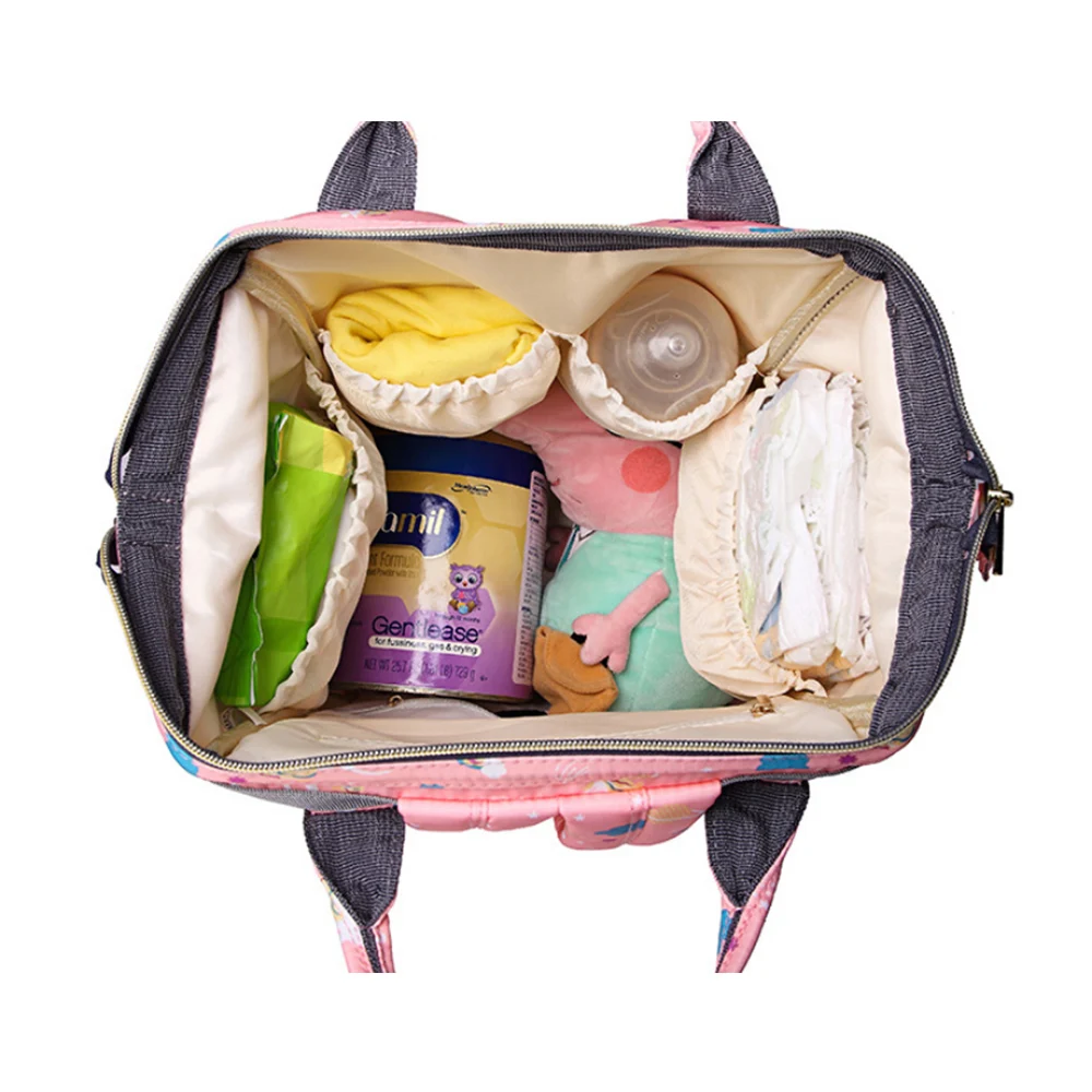 Waterproof Diaper Bag Backpack Luiertas Multi-Function Large Capacity Travel Backpack Nappy Bag Unicorn Print Baby Bag for Mommy