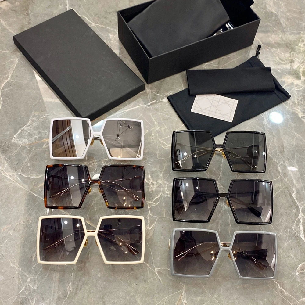 Солнцезащитные очки женские в квадратной оправе брендовые дизайнерские