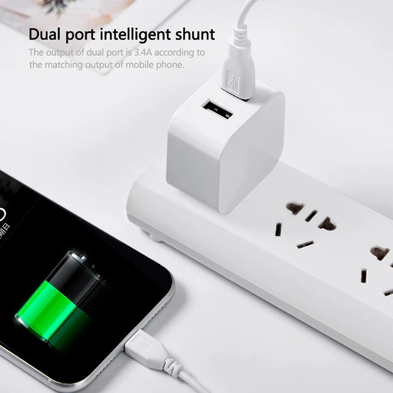 Eshowee 5V 3.4A складное Зарядное устройство USB для быстрой зарядки PSE