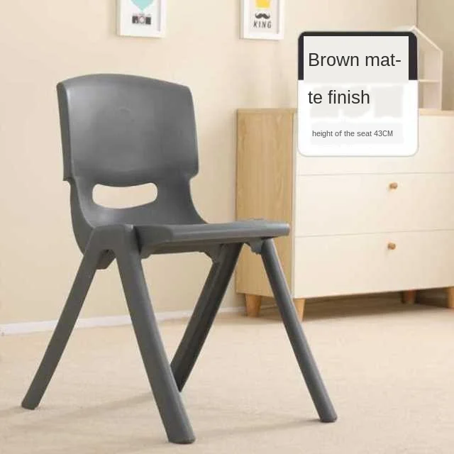 

Plastic Learning Chair Cheap Writing Chair Backrest Household Children Stool Dining Chair 35/40/43 Height Strong Bearing
