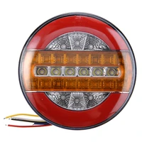 universal 1pc 24v 7w brake light durable round day running lights trailer truck tail lamp fog lamps automobile accessories