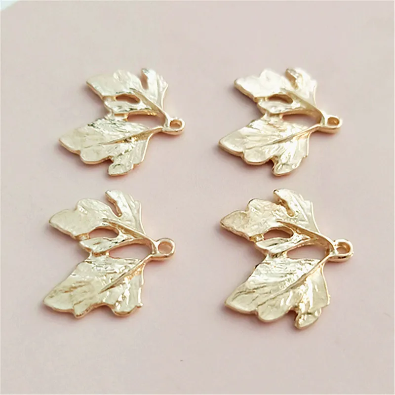 Оптовая продажа 50 шт. 2*1 9 см два цвета золотистого оставьте ветку сосну сделай сам