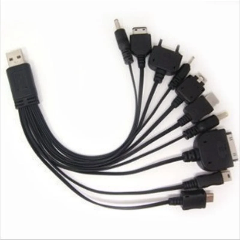 New 1pcs 10 In 1 Micro USB Multi Charger Usb Cables for Mobile Phones Cord for LG KG90 SAMSUNG Sony Phone