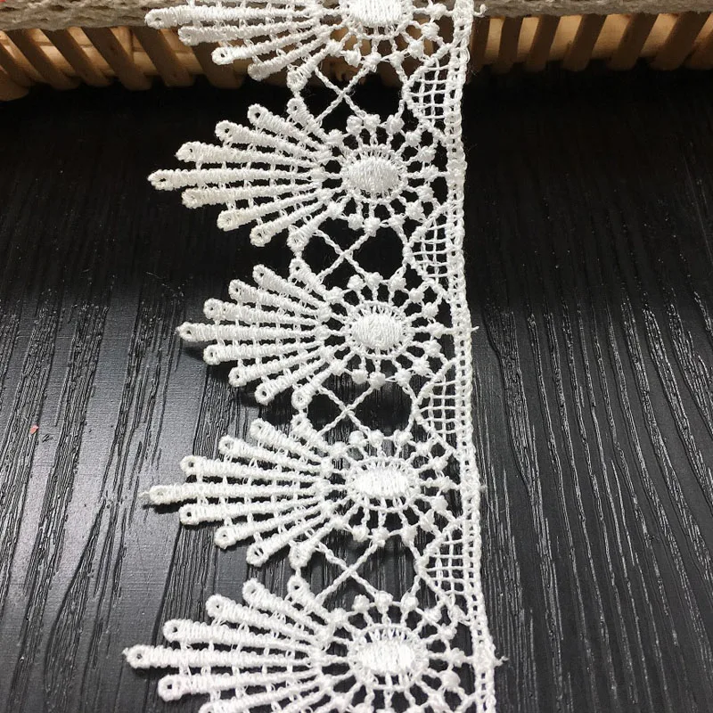 Кружевная отделка краев вышивка фаната сделай сам белый для детской одежды