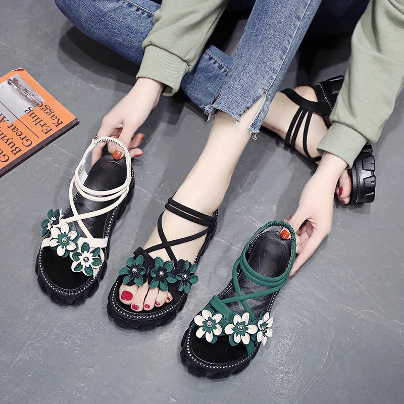 

Sandals Water Drill Fairy Wind Ins Net Red Shoes Casual Flat Sole All Kinds of Fashionable Women's Sneakers Unique Temperament