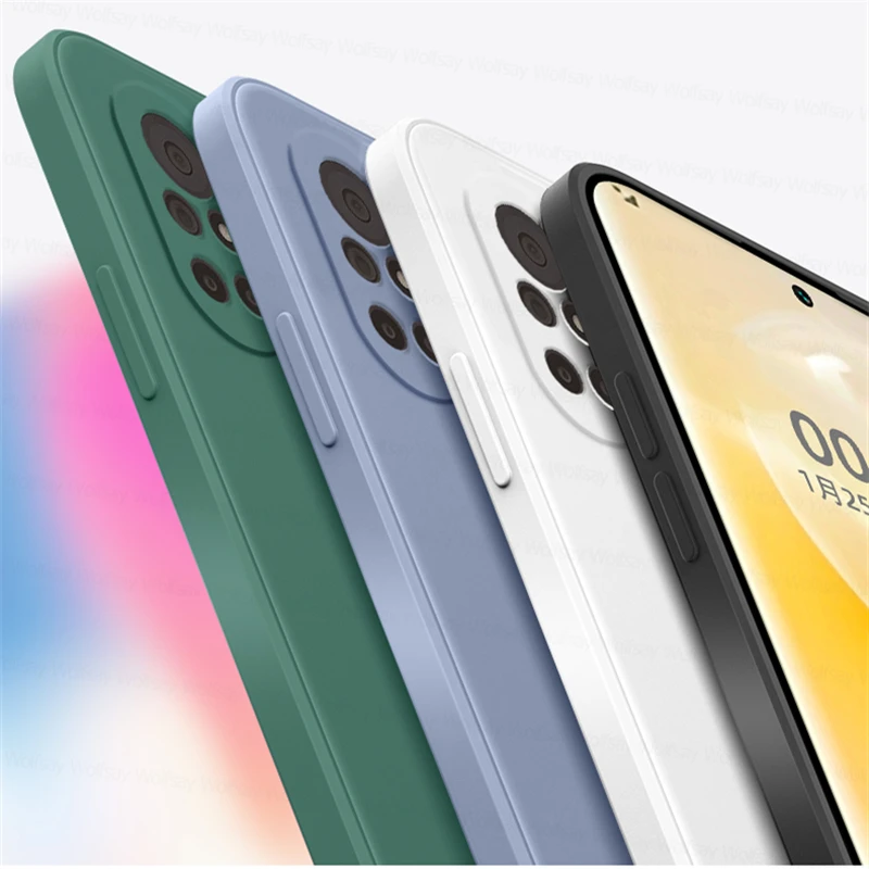 

For Huawei Nova 8 Case Huawei Nova 8 9 8i 7 5T 6 SE Pro Cover Shockproof Soft TPU Liquid Silicone Phone Back Case Huawei Nova 8i