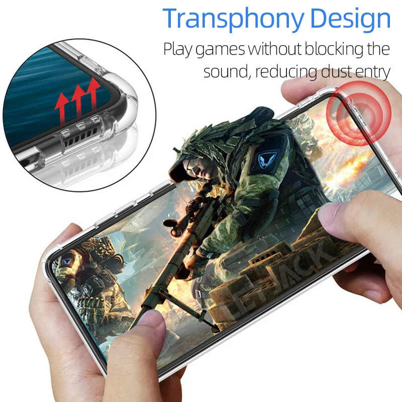 

Transparent Shockproof Case for Galaxy Samsung A50 A51 Note 20 Ultra S10 S20 Ultra S10 Plus S10E M31 A20 A30 Silicone Phone Case