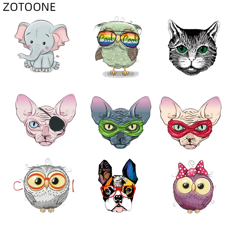 Нашивка с животными ZOTOONE приклеиваемая утюгом нашивка для одежды милая детская