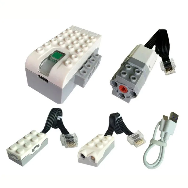 Buje el&eacute;ctrico con Sensor de movimiento y inclinaci&oacute;n, motores el&eacute;ctricos con funciones de potencia, Compatible con 45300 WeDo 2,0 Core Set, juguetes de construcci&oacute;n, 4 unids/lote-0