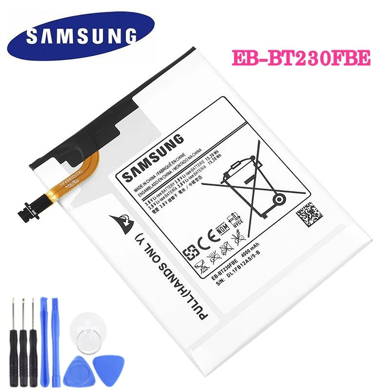 EB-BT230FBE samsung планшет Батарея для samsung Galaxy Tab 4 7,0 7," T230 T231 T235 SM-T230 SM-T231 SM-T235 Батарея 4000 мА-ч