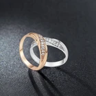 2022 горячая Распродажа розовое золото инкрустированное кристаллами одиночное кольцо для женщин праздничные обручальные кольца ювелирные изделия оптовая продажа Размер 6-10