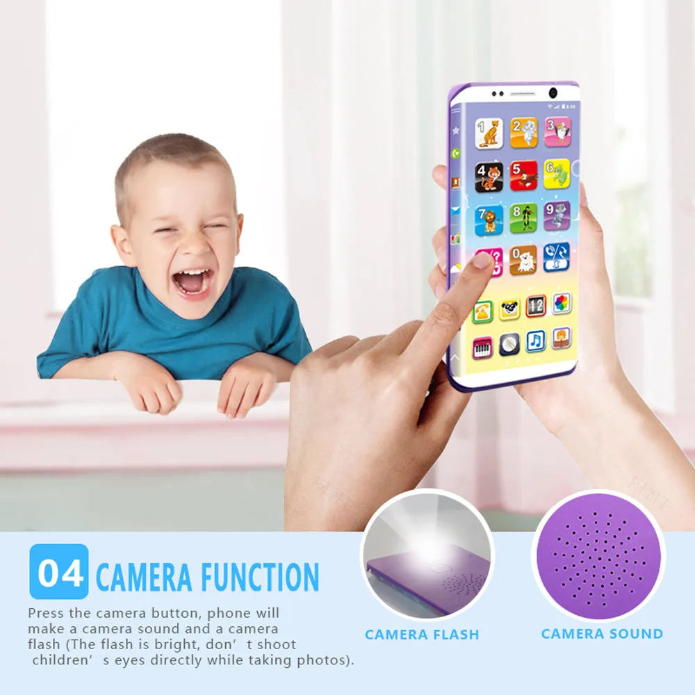 

Kids Smart Charging Phone Toy Music Sound Light Simulation Mobile Children Creativity Early Educational Toy Gift For Children