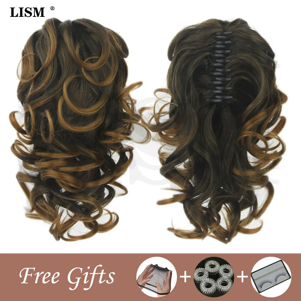 Женский хвостик с зажимом новинка модные женские разноцветные волнистые парики