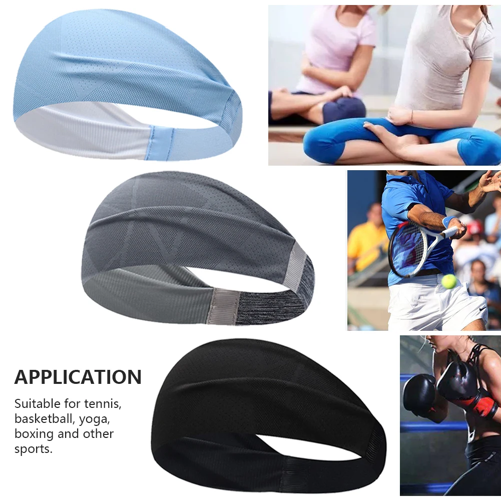 

Men Women Summer Sweat Absorb Sports Headband Moisture Wicking Comfortable Soft
