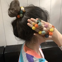 star color hair ball head rope for girls simple high elastic rubber band hair rope outdoor hair bands hair straps daily gifts
