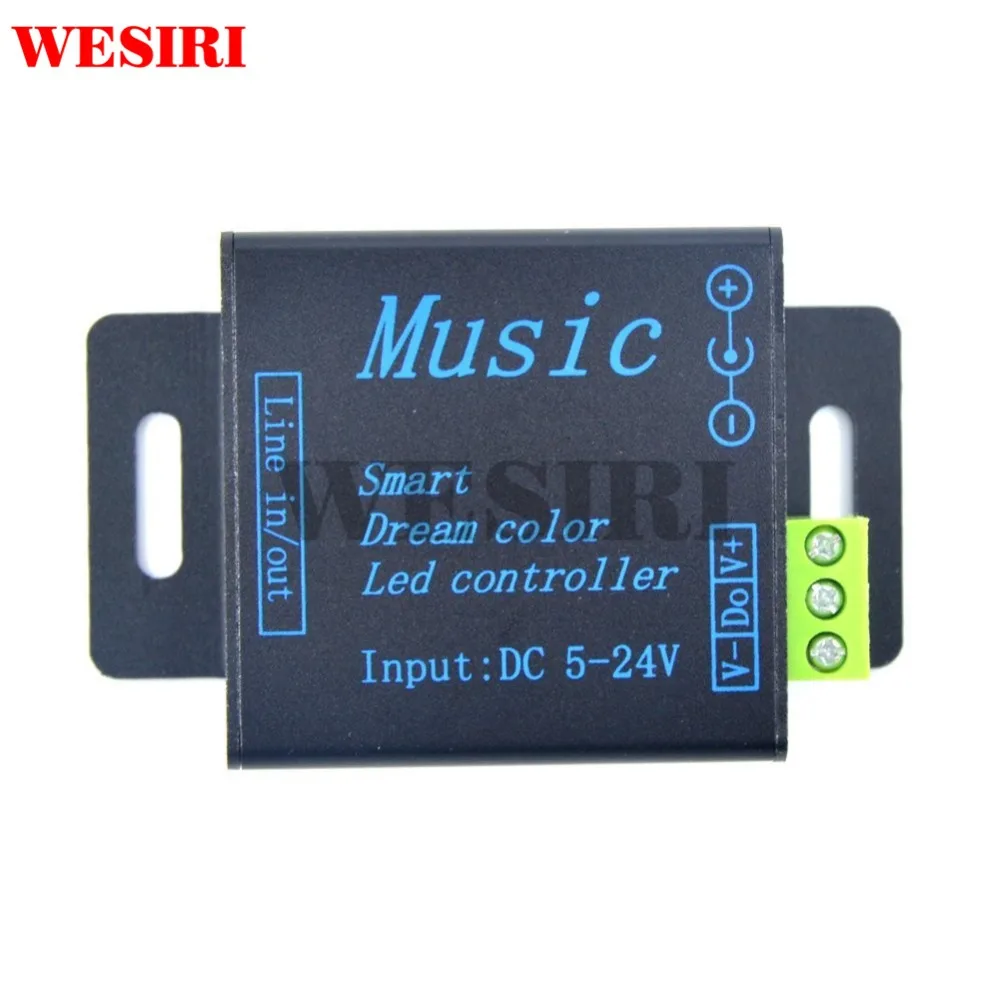WESIRI WS2811 WS2812B музыкальный контроллер DC5 24V 250 пикселей умный для светодиодный