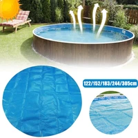 122152183244305cm round swimming paddling pool cover round solar tarpaulin swim pool waterproof dustproof cover home garden