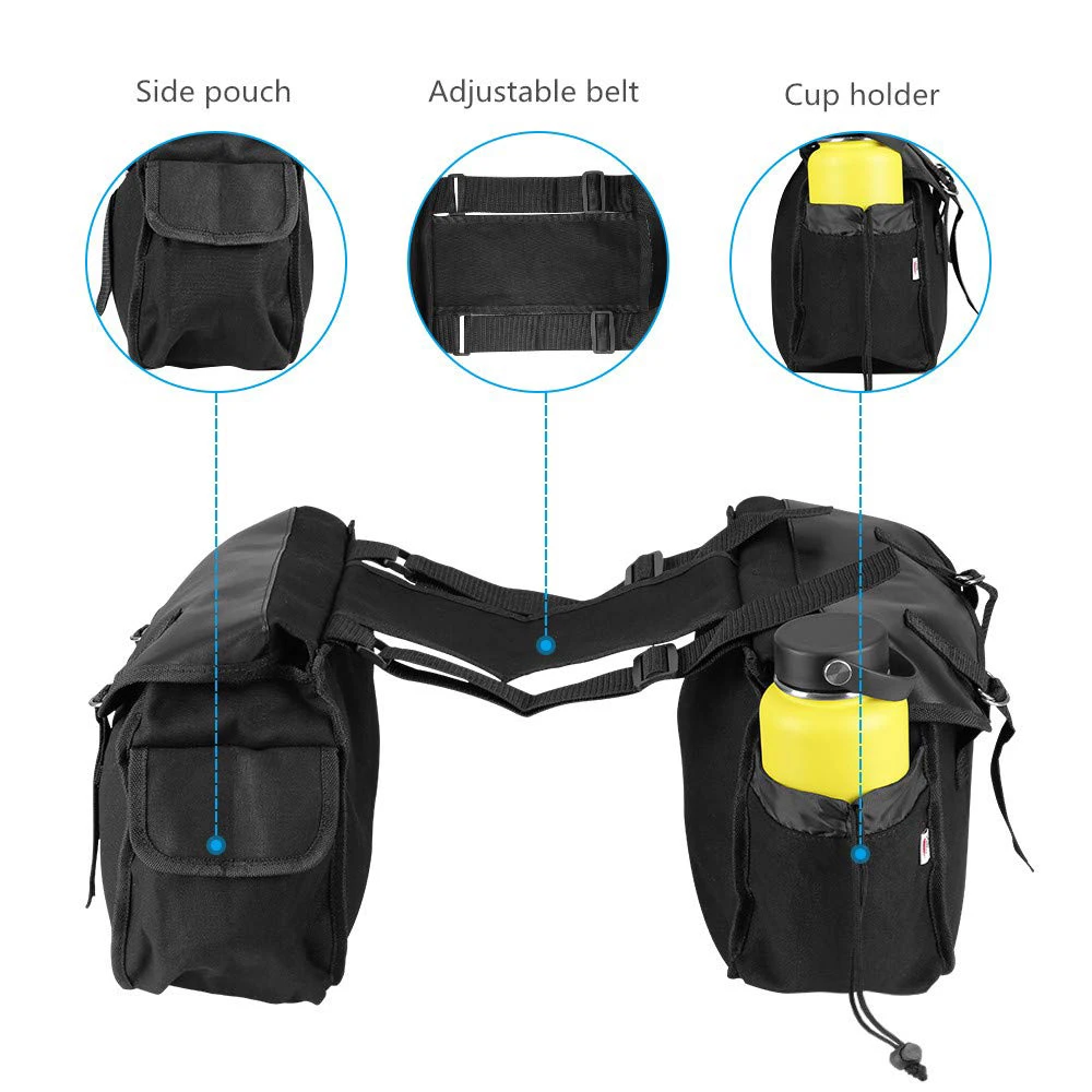 Черная мотоциклетная сумка 600D oxford Saddlebags Equine Back Pack Холщовая Сумка для Touring Sportster XL883 XL1200 для Kawasaki