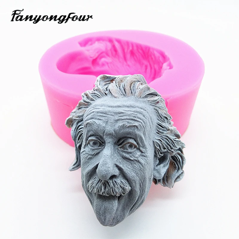 

Scientist Head 3D Silicone Mold DIY Turning Art Decoration Mold Resin Plaster Chocolate Candle Concrete Making Tool