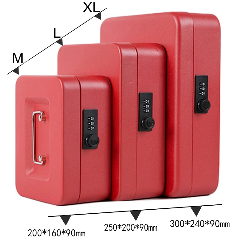 

Mini Portable Security Safe Box Money Jewelry Storage Collection Box Home School Office Compartment Tray Password Lock Box L