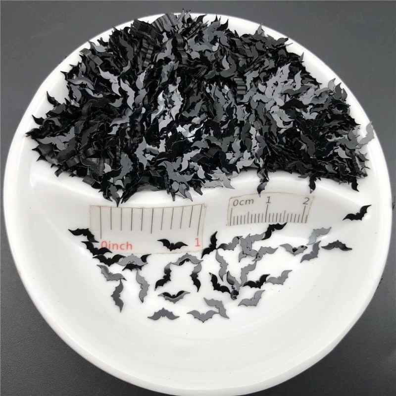 Пайетки из ПВХ для дизайна ногтей черного цвета 20 г|loose sequins|sequin paillettesequin loose |