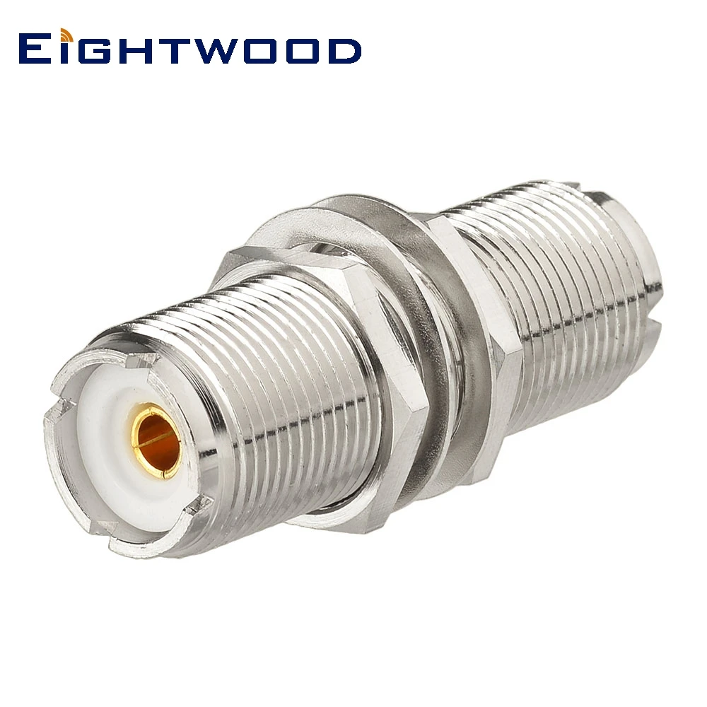 Eightwood 10PCS Antenna Adapter UHF Female so-239 to SO239 Bulkhead with Nut Panel Mount Straight RF CoaxialConnector | Автомобили и