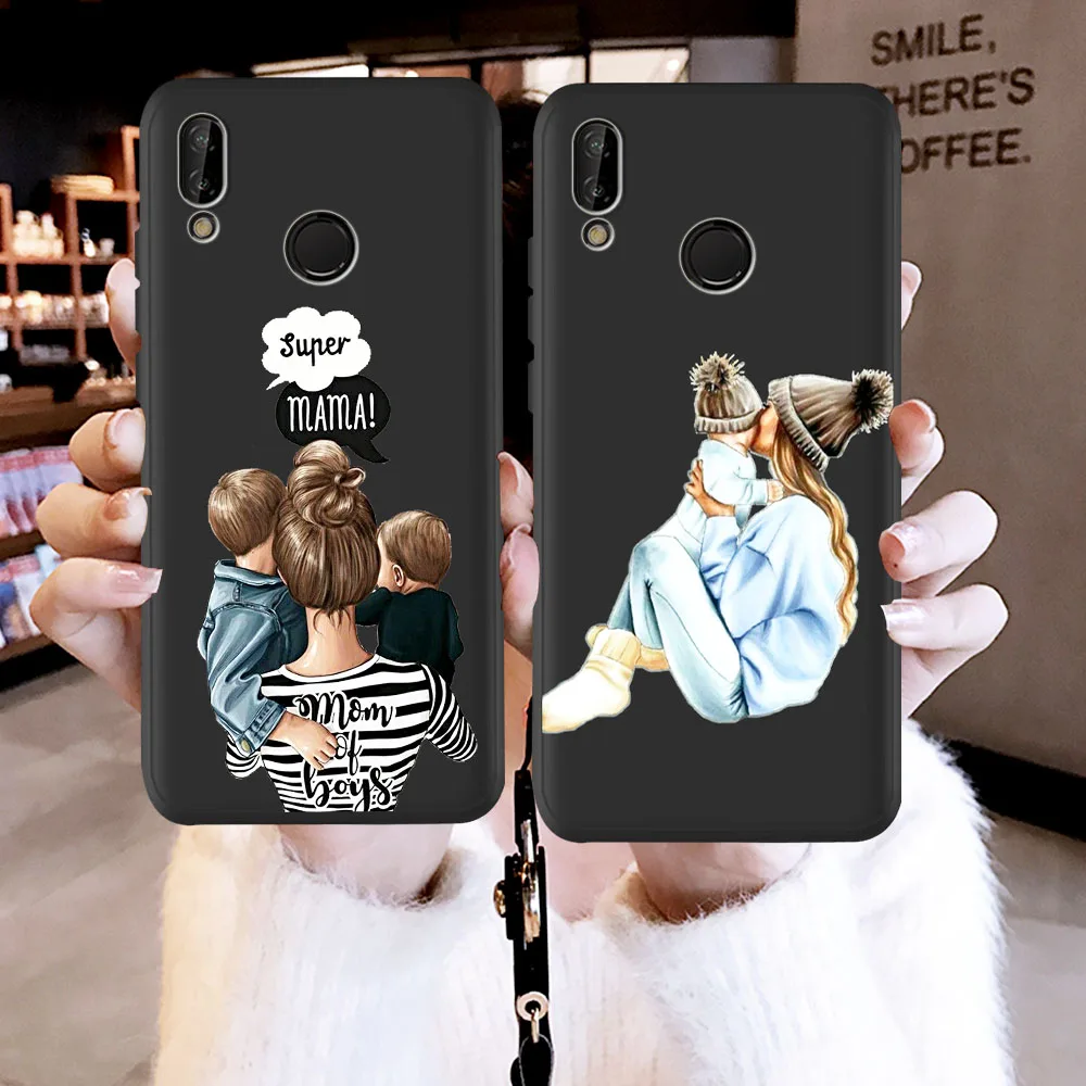 Супер I Love Mama для мамы с дочкой маленьких мальчиков чехол телефона Huawei 20 P20 Lite рro P30