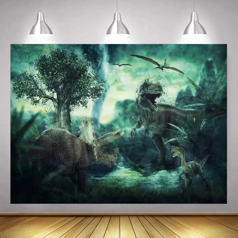 

Pterosaur тираннозавр динозавр серия мира мультфильм фон детский день рождения вечерние ринка Декор Студия фото