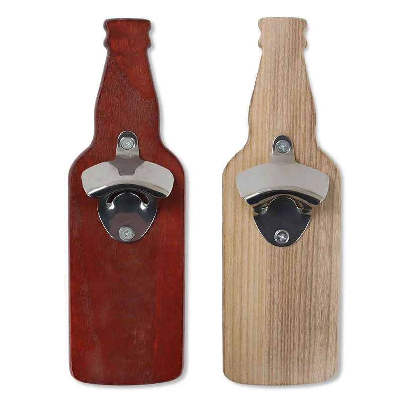 Домашний открывалка для бутылок безопасный деревянный магнитный бар