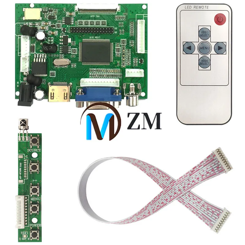 ЖК дисплей TTL LVDS плата контроллера HDMI VGA 2AV 50PIN для AT070TN90 92 94 Поддержка