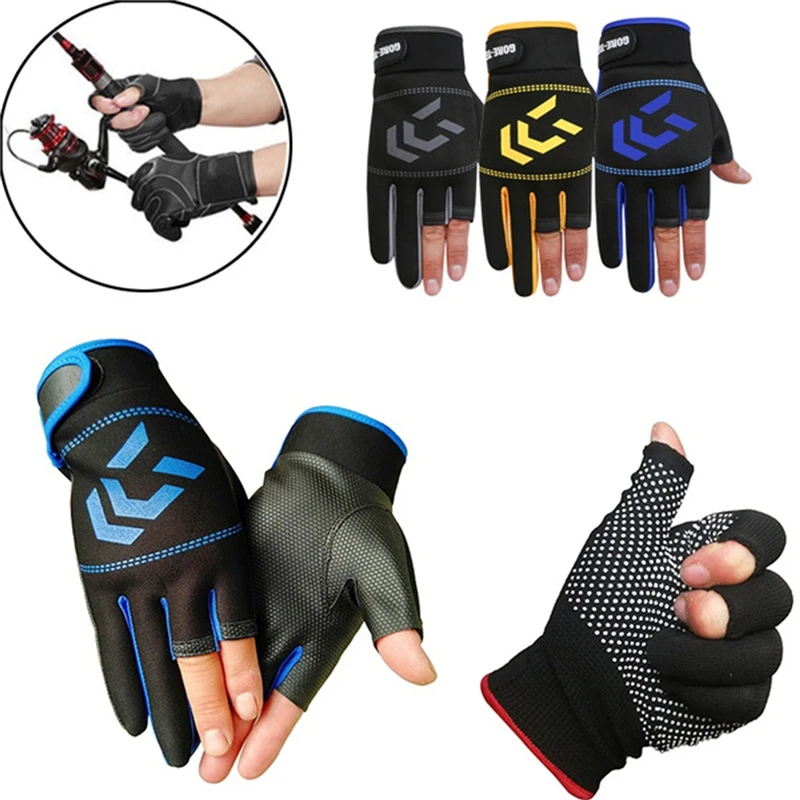 

Winter Fishing Gloves Warm Moisture Wicking Anti-slip Gloves Imported Sheepskin Wear-resistant Fabric Men's Gloves