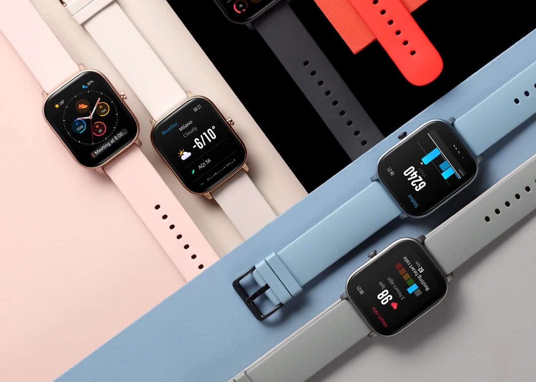 Глобальная версия, Новые смарт-часы Amazfit GTS, 5 АТМ, водонепроницаемые, для плавания, умные часы, 14 дней, батарея, управление музыкой, для телефона Xiaomi IOS