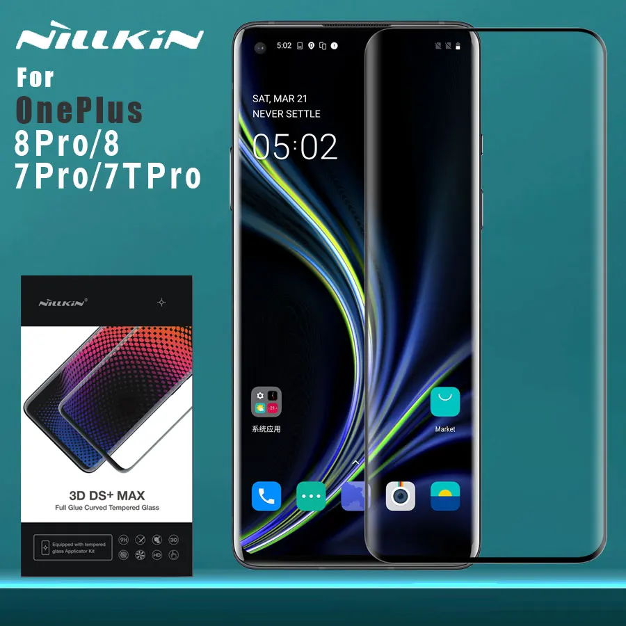 3D DS + Max полное покрытие для OnePlus 8 Pro 7 7T стекло закаленное защита экрана с
