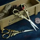 Позолоченные антикварные винтажные Швейные мини-Ножницы Dressmaking для резки ткани из нержавеющей стали, Золотые Школьные Ножницы E