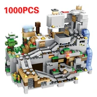 1000pcs bricks creatored technic building blocks designer mountain cave bricks toys for boys kids