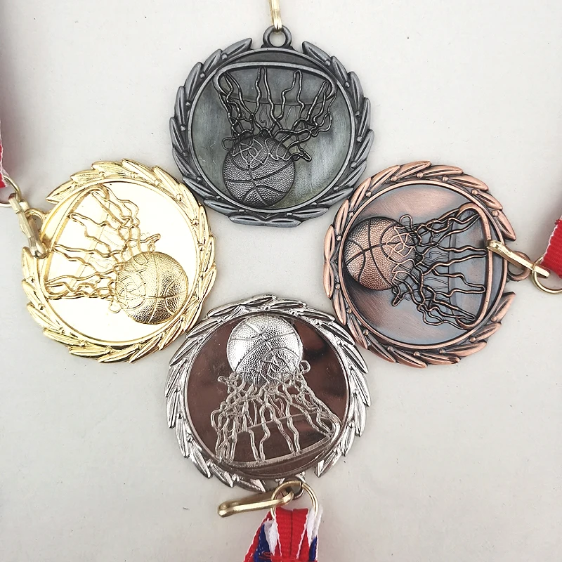 

Ear Of Wheat basketball Medal School Sports Medal Gold Silver Copper Association Basketball Competition commemoration 4 Color5CM