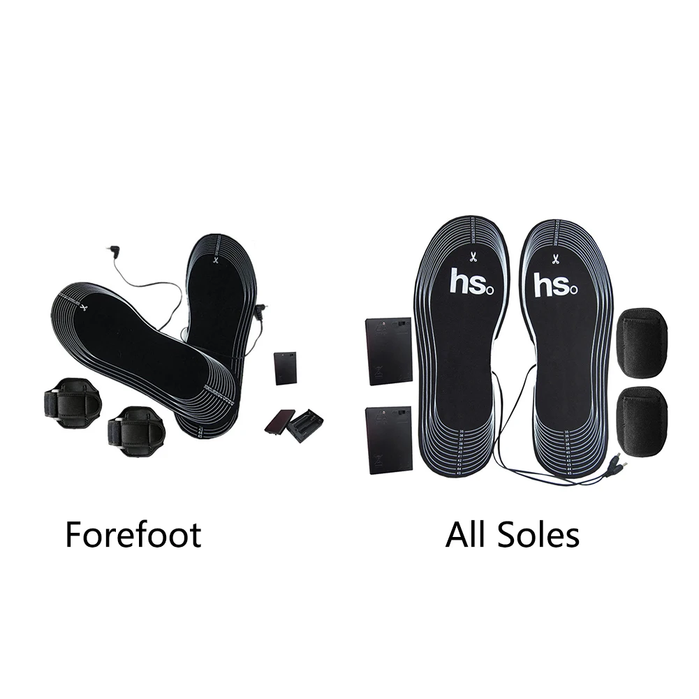 

Insole 50 Degree Warm Solid Winter Women Men Pads Electric Heating Outdoor Battery Powered Cuttable Gift Carbon Fiber Health