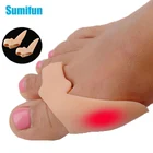 2 шт., силиконовый разделитель для большого пальца ног, регулятор деформации большого пальца ног, выпрямитель для вальгус палец ноги, гелевый корректор для педикюра