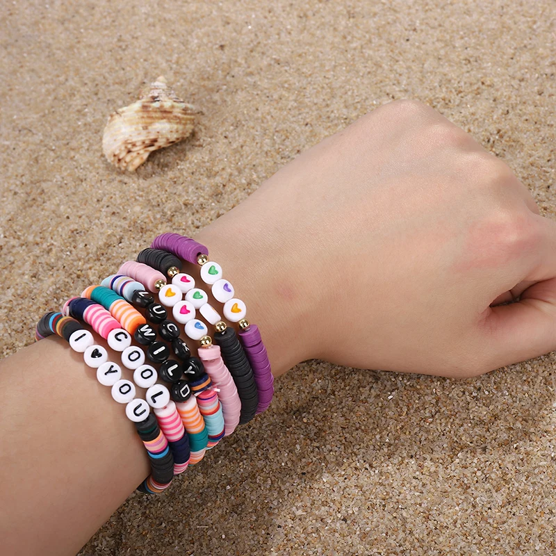 G.YCX Boho переработанный диск африканские виниловые бусины браслеты Heishi винтажные