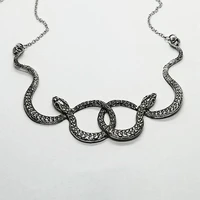 2021 trend new gothic witch serpent entwined double snake choker necklace fashion jewelry party women gift for wifes gifts