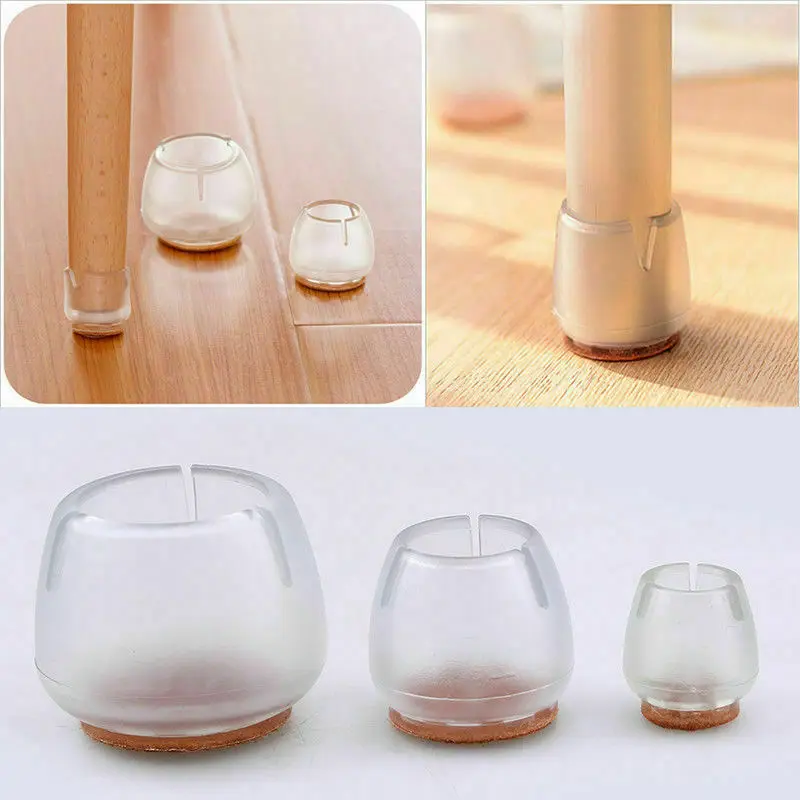 

8pcs Round Silicone Furniture Table Feet Cover Chair Leg Caps Pads Floor Protectors Bottom Non-Slip Cups Home Decor Accessories